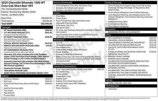 2025 Chevrolet Silverado 1500 WT