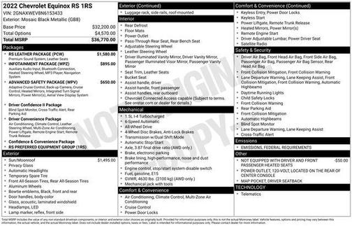 2022 Chevrolet Equinox AWD RS