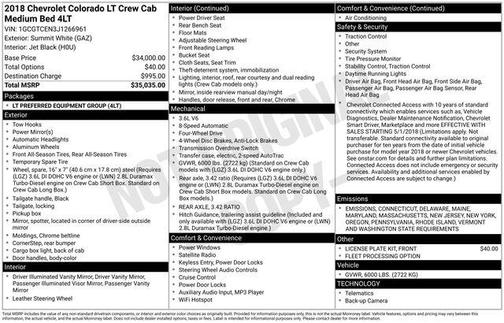 2018 Chevrolet Colorado LT