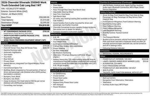 2026 Chevrolet Silverado 2500 WT