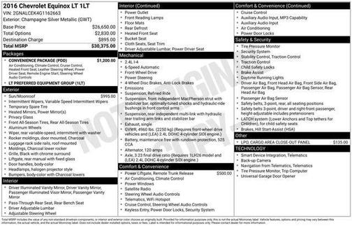 Champagne Silver Metallic 2016 Chevrolet Equinox LT