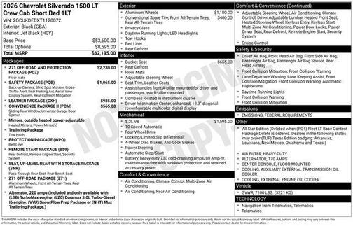 2026 Chevrolet Silverado 1500 LT