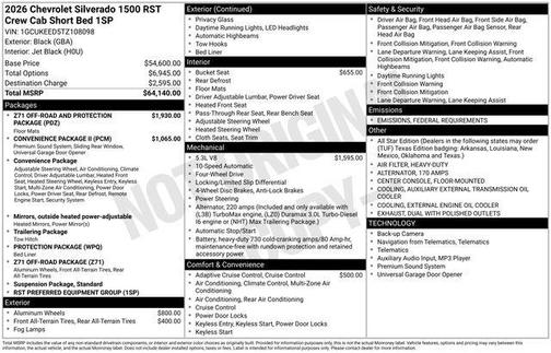 2026 Chevrolet Silverado 1500 RST