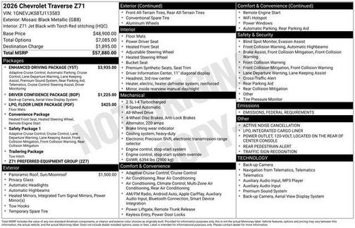 2026 Chevrolet Traverse AWD Z71