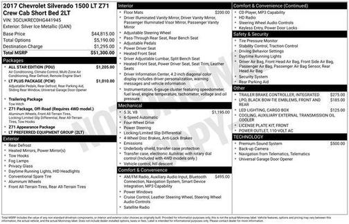 Silver Ice Metallic 2017 Chevrolet Silverado 1500 2LT