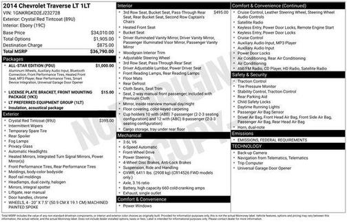 2014 Chevrolet Traverse 1LT