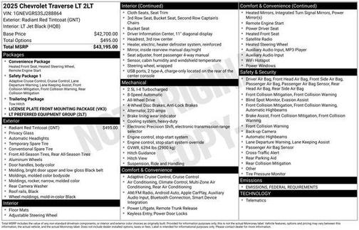 2025 Chevrolet Traverse LT