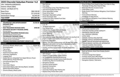 2025 Chevrolet Suburban Premier