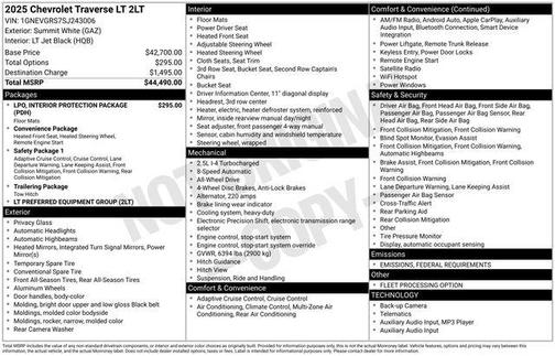 2025 Chevrolet Traverse LT