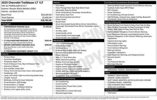 2025 Chevrolet Trailblazer LT