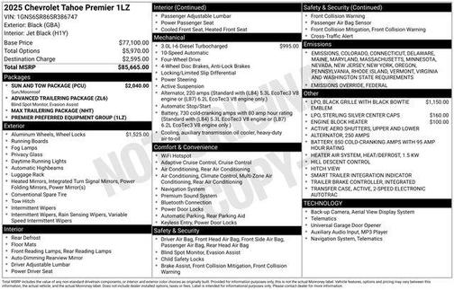 2025 Chevrolet Tahoe Premier