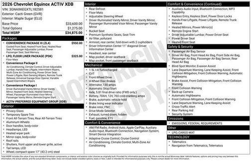 2026 Chevrolet Equinox FWD ACTIV