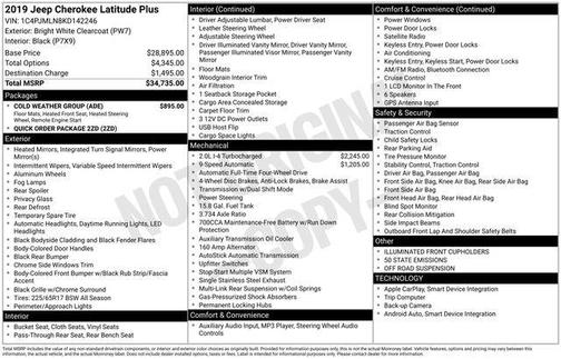 2019 Jeep Cherokee Latitude Plus