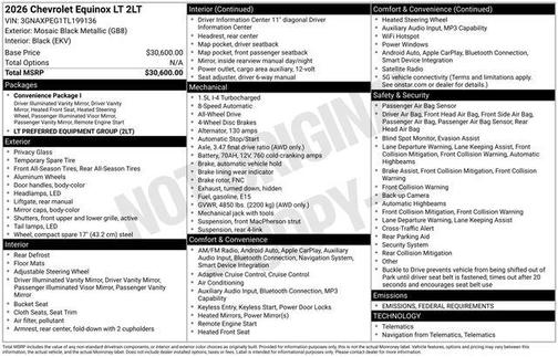 2026 Chevrolet Equinox 1LT