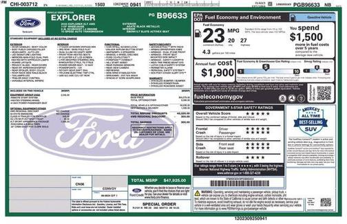 Agate Black Metallic 2023 Ford Explorer XLT