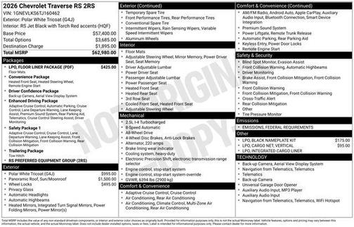 2026 Chevrolet Traverse RS