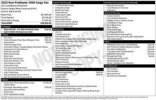 2023 RAM ProMaster 3500 High Roof