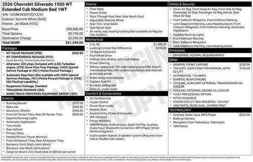 2026 Chevrolet Silverado 1500 WT