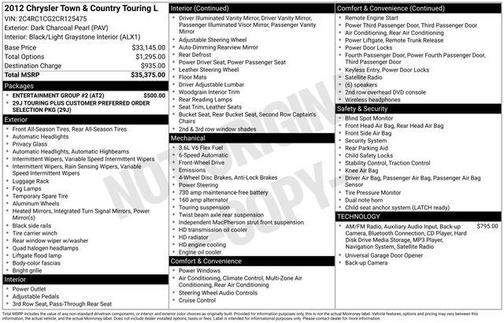 2012 Chrysler Town & Country Touring-L