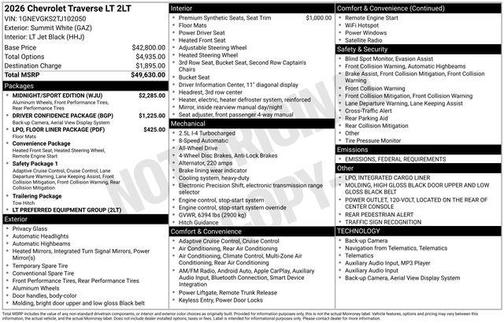 2026 Chevrolet Traverse LT