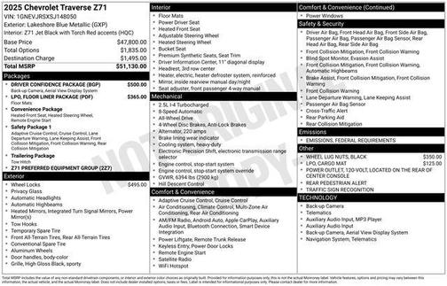 2025 Chevrolet Traverse AWD Z71