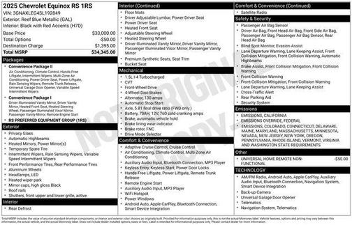 2025 Chevrolet Equinox FWD RS