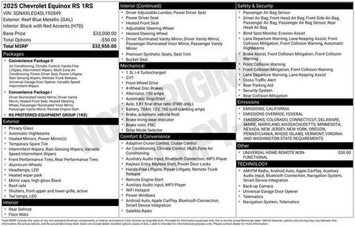 2025 Chevrolet Equinox FWD RS