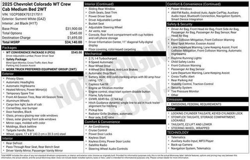 2025 Chevrolet Colorado WT