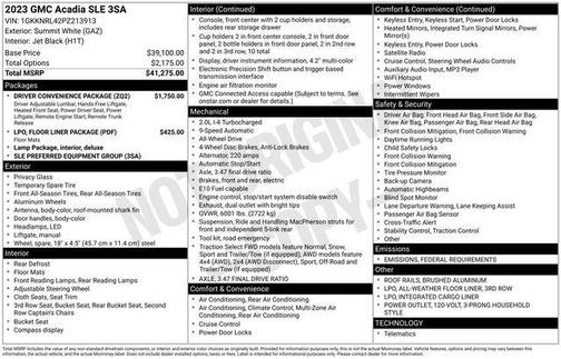 2023 GMC Acadia AWD SLE