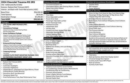2024 Chevrolet Traverse RS