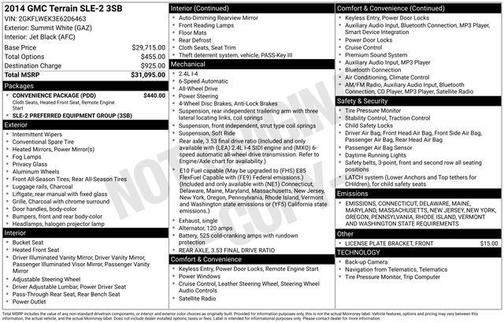 2014 GMC Terrain SLE-2