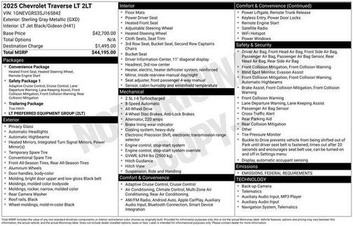 2025 Chevrolet Traverse LT