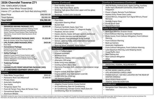2026 Chevrolet Traverse AWD Z71