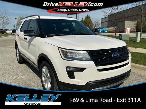 White Platinum Clearcoat Metallic 2019 Ford Explorer XLT