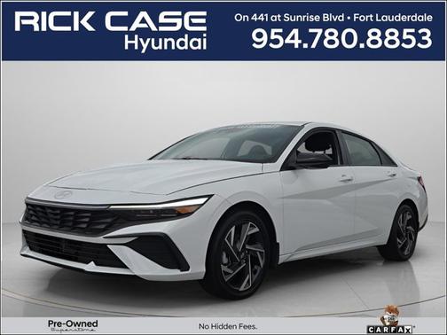 White 2025 Hyundai ELANTRA HEV SEL Sport
