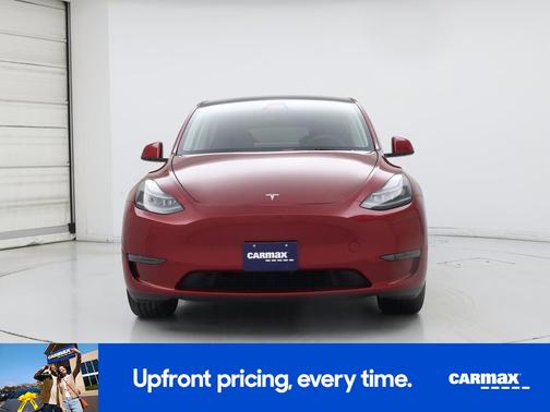 Red 2025 Tesla Model Y Long Range