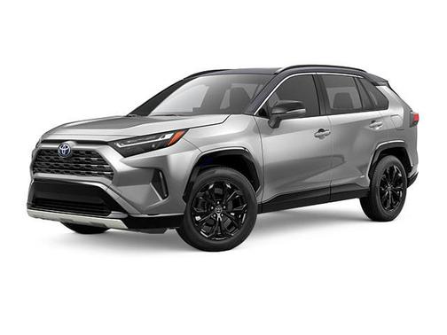 Silver Sky Metallic/Midnight Black Metallic 2025 Toyota RAV4 Hybrid SE