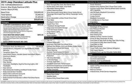 2019 Jeep Cherokee Latitude Plus