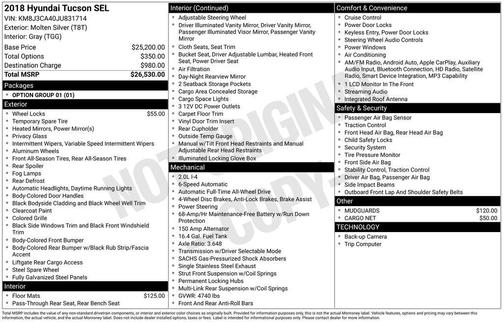 2018 Hyundai TUCSON SEL