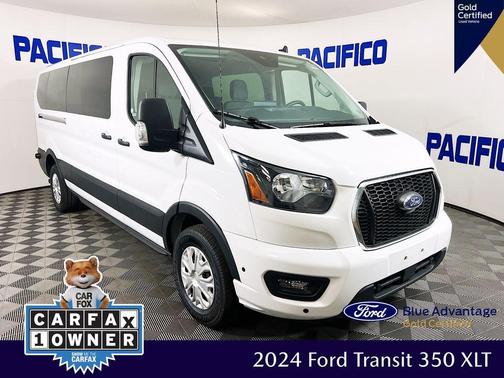 Oxford White 2024 Ford Transit-350 XLT