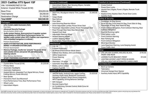 Crystal White Tri-Coat 2021 Cadillac XT5 Sport