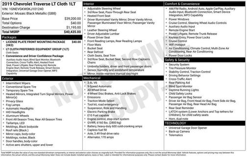 2019 Chevrolet Traverse LT Cloth