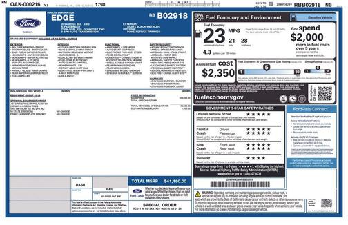 Black Metallic 2024 Ford Edge SEL