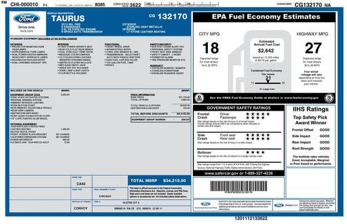 2012 Ford Taurus SEL