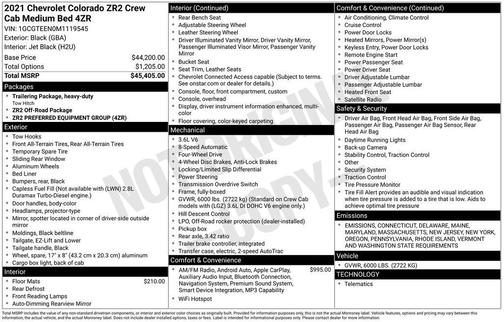 2021 Chevrolet Colorado ZR2
