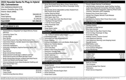 2022 Hyundai Santa Fe Plug-In Hybrid SEL Convenience