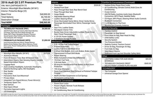 2016 Audi Q5 2.0T Premium Plus