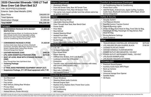 2020 Chevrolet Silverado 1500 LT Trail Boss