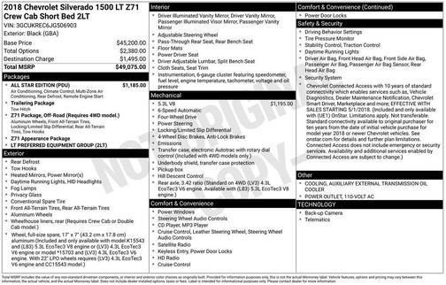 2018 Chevrolet Silverado 1500 LT
