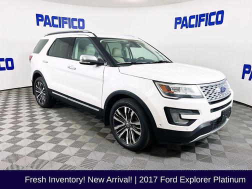 White Platinum Clearcoat Metallic 2017 Ford Explorer Platinum